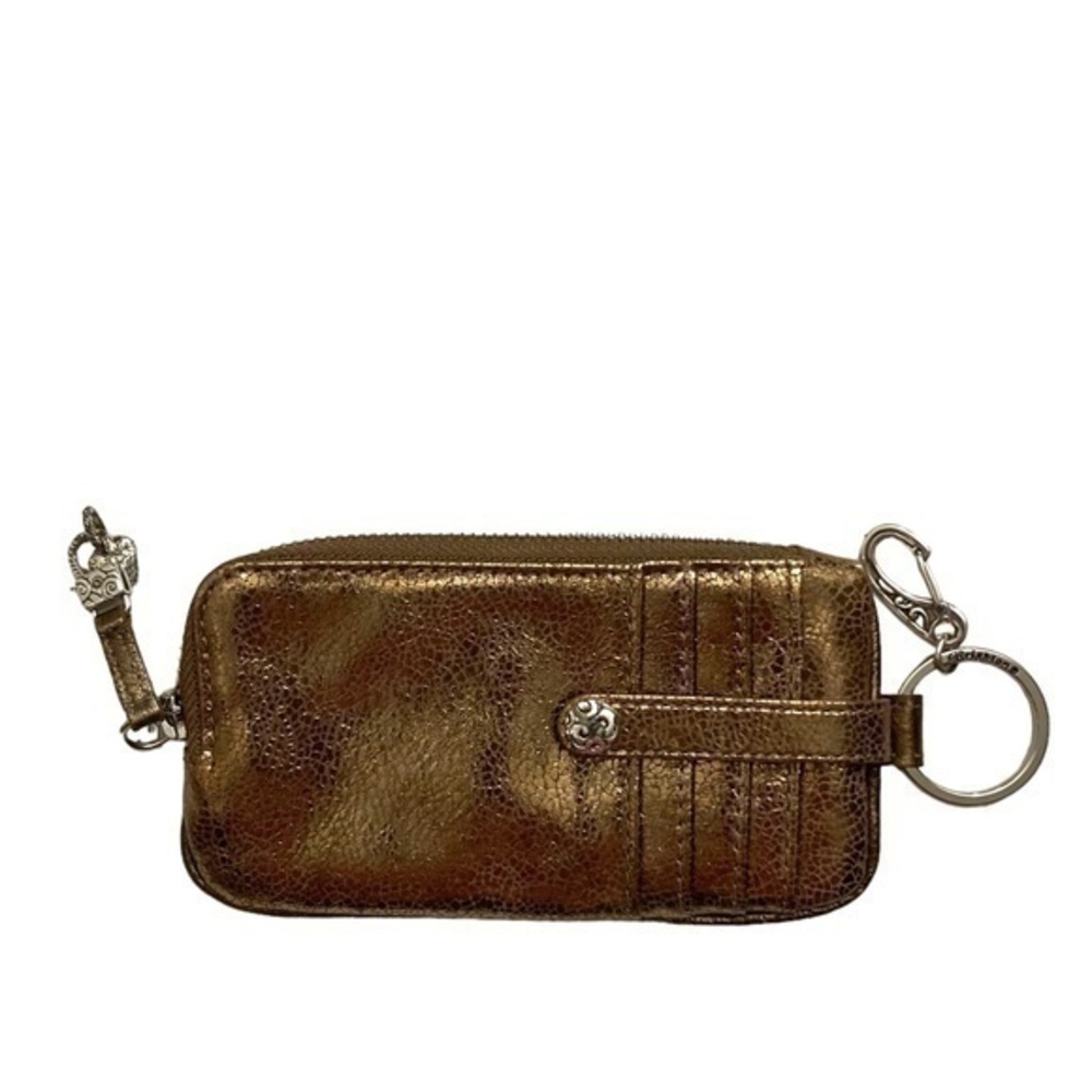 Brighton brown bronze gold card holder